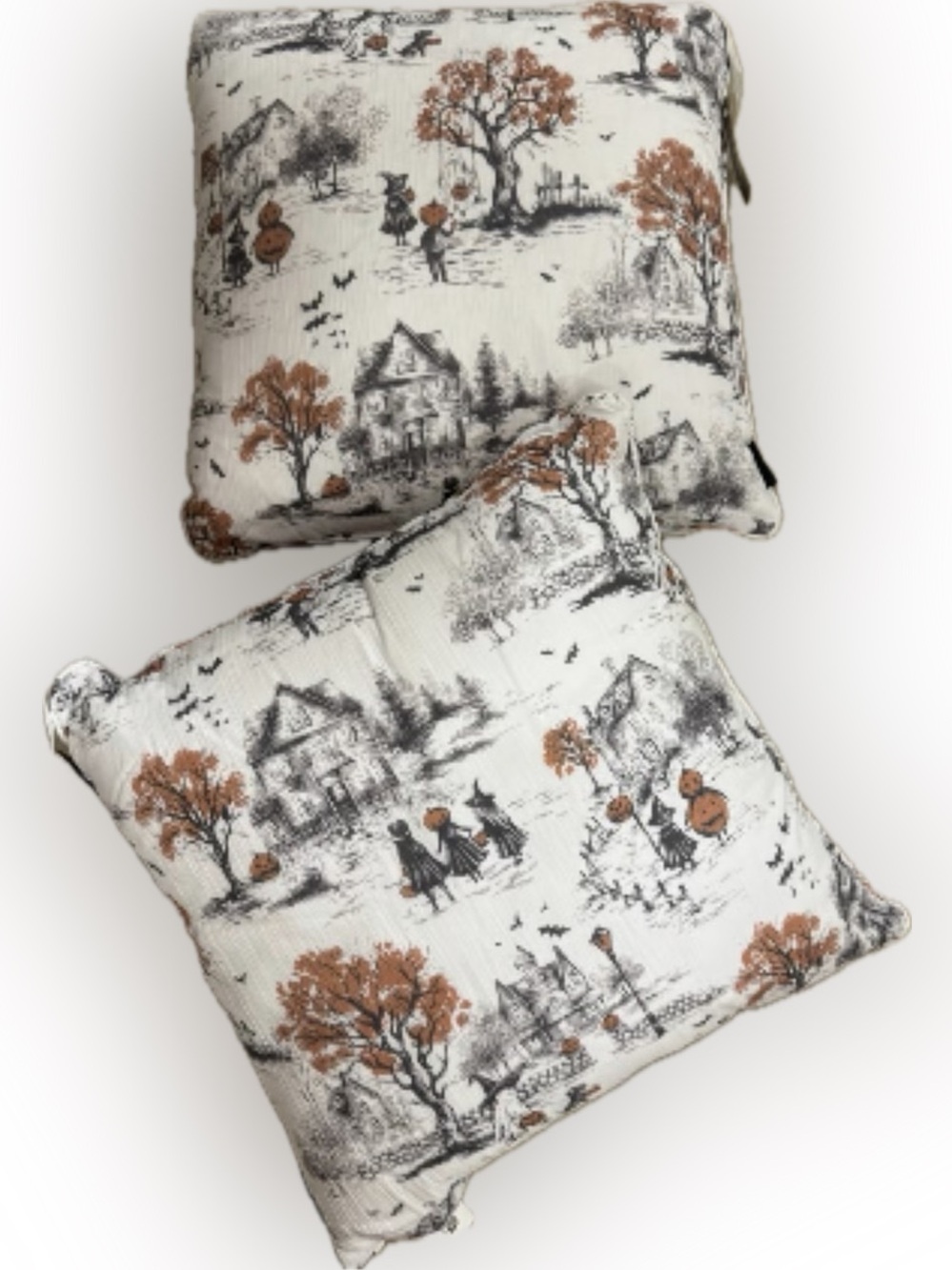 Nicole miller witch pumpkin Halloween pillows